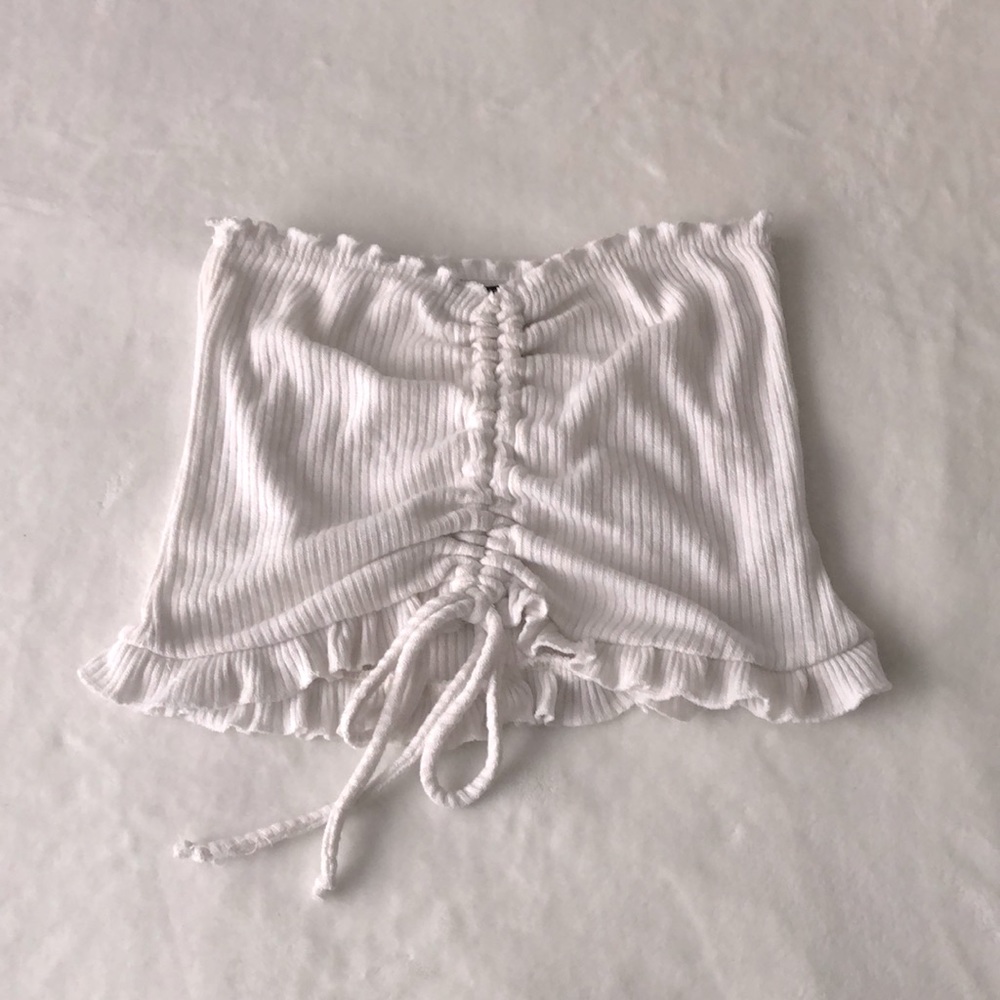 Cute Strapless Corset Shirt 🤍